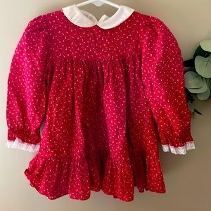 Vintage style red girl shirt 3T